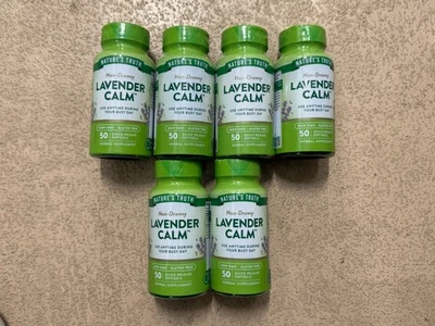 6x Suplemento herbal Natures Truth lavanda sin somnolencia calma 50 cápsulas blandas caducidad 27/03 Foto 1 de 3