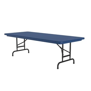 Correll Plastic Adjustable Height Commercial Duty Folding Table, 30"x70" - Picture 1 of 22