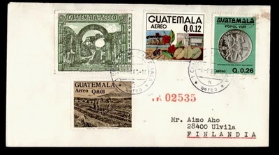 DR WHO 1985 GUATEMALA CORREO AÉREO REGISTRADO? A FINLANDIA M62461 Foto 1 de 2