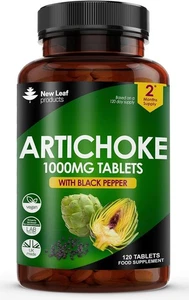 Artichoke Extract Tablets - 120 High Strength Artichoke Extract Tablets Enriched - Picture 1 of 5