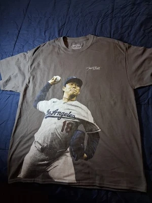 Футболка Los Angeles Dodgers Hideo Nomo мускатный орех размер XL - Изображение 1 из 4