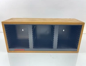 Laserline 36 CD Compact Disc Desk Top Wall Mount Storage Holder Case Black Wood - Picture 1 of 8
