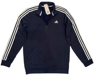 Chaqueta deportiva Adidas para hombre grande y alta con cremallera completa Legend Ink/blanco H46100 Foto 1 de 4