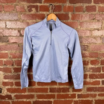 Patagonia Shirt Womens Small Purple Capilene Quarter Zip Baselayer Top Pullover - Image 1 of 4