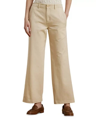 Ralph Lauren Women's Pants Sz 16 Cotton Twill Wide Leg - Image 1 of 4