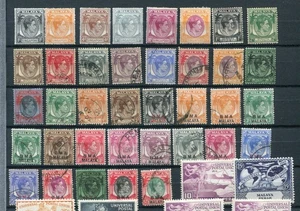 MALAYA STATES M&U Collection 145 Stamps - Imagen 1 de 4