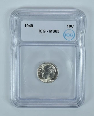 1949 Roosevelt Dime MS65 ICG - Image 1 of 4