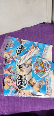 Lote de 3 manteles de plástico Patrulla Canina 54” x 84” suministros de fiesta de cumpleaños 1 pancarta Foto 1 de 3