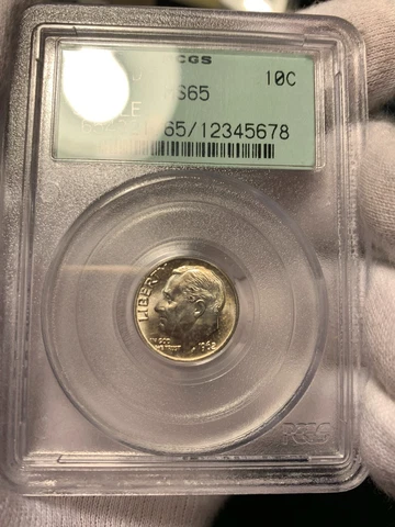 1962-D Roosevelt Dime PCGS MS65 Sample Slab Cover