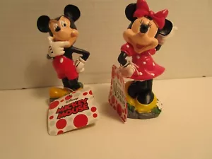 Mickey Mouse and Minnie Mouse Miniature Garden Statue Figurines 3.5" Tall - Picture 1 of 4