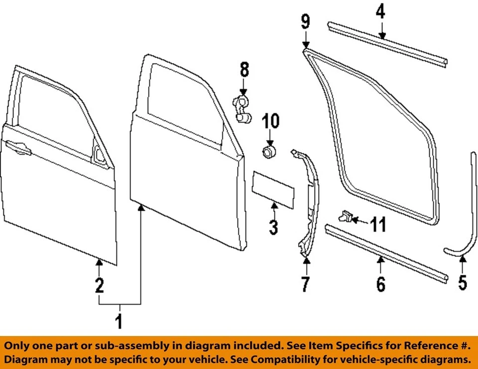 CHRYSLER OEM 08-23 200 componentes da porta da frente - pino dianteiro W'strip 5061472AA - Imagem 1 de 1