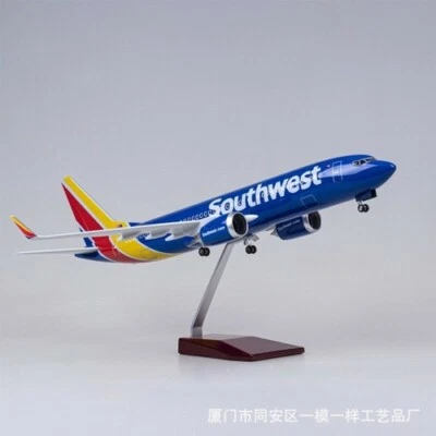 1:200 Southwest Flights Boeing 737 Resina Pasajero Avión Modelo Decoración 47cm Coleccionar Foto 1 de 4