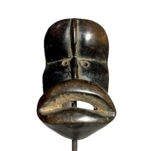 Máscara de mono africana Dan Bu Gle una sola pieza de madera colgante de pared-681 - Imagen 1 de 24