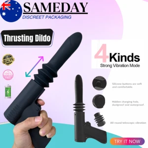 Auto Thrusting Dildo Vibrator Telescopic GSpot Anal Sex Machine Adult Sex Toy - Picture 1 of 9