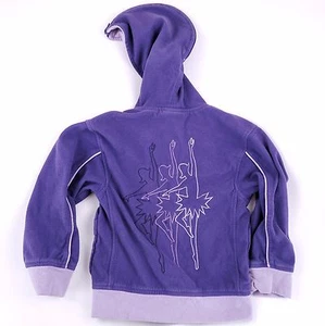 Hooded Dance Jacket Ballerina Purple Hood Fully Unzips Into Collar Girls 5/6 - Picture 1 of 8
