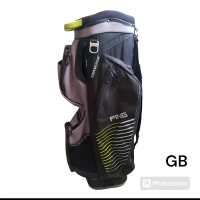 PING Traverse Golf Cart Bag 14 Way Divider Black Purple Green - Image 1 of 4
