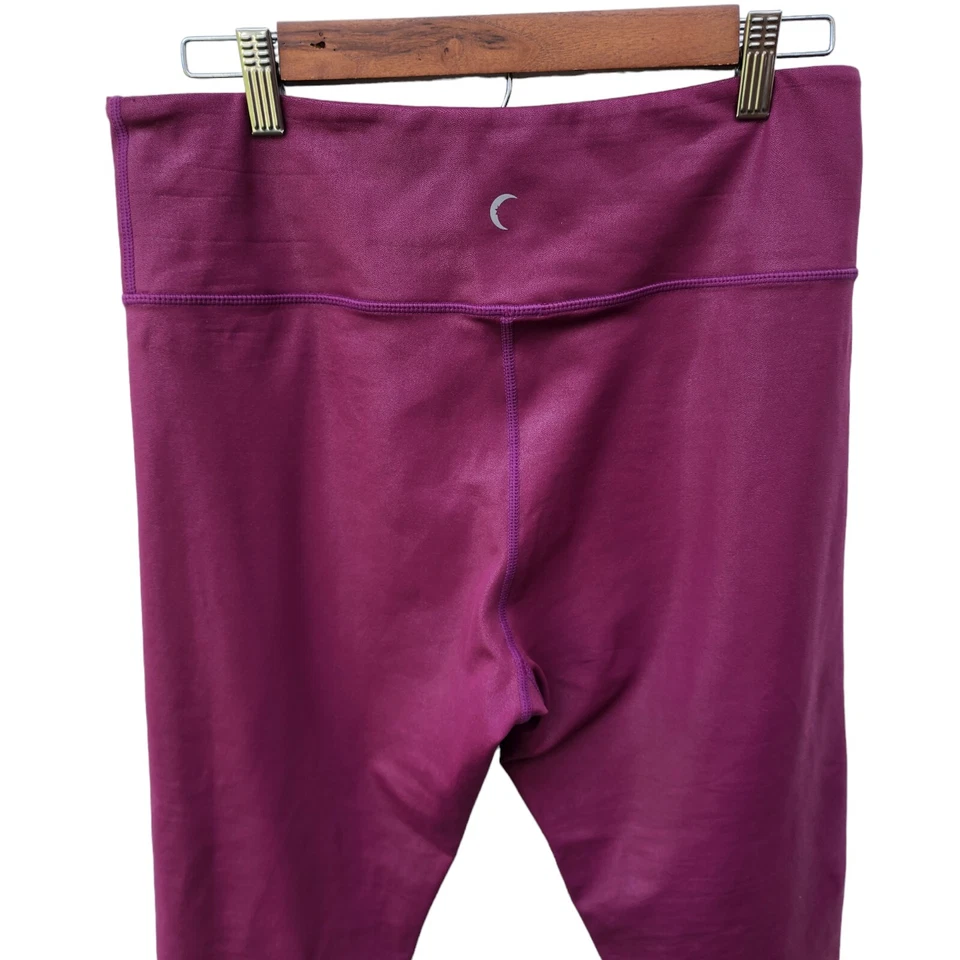 ZYIA Active Metálico Púrpura Claro y Apretado Calzas de Tiro Alto Capri 20" Talla 14-16 Foto 1 de 4