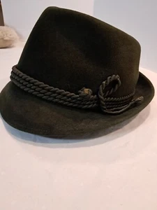 Capo Fedora Felt? Hat Salzburg Sport Lanz Dark Green Vintage - Picture 1 of 12