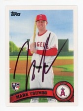 SIGNED BASEBALL CARD AUTO TOPPS 2011 MARK TRUMBO LA ANGELS #57 ROOKIE RC