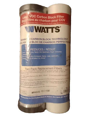 Watts Two Stage Water Filter Replacement Pack WP560088 New, Sealed - Image 1 of 4