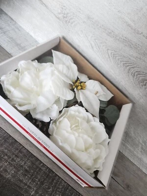 Floral Accents White Poinsetta Peony DIY Decor Wreaths 36 Pcs - Ashland Sealed - Image 1 of 4