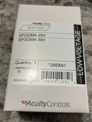 NEW Acuity Controls SPODMA WH, 266X91, 1 Switch, Auto-On, Low Voltage, White - Image 1 of 3