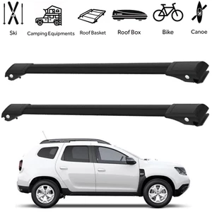 Barras Transversales para Dacia Duster III 2024-25 Portaequipajes de Techo NEGRO - Picture 1 of 13