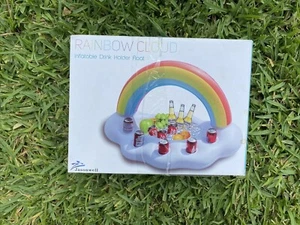 Rainbow Cloud Inflatable Drink Float NIP Summer Fun - Picture 1 of 12