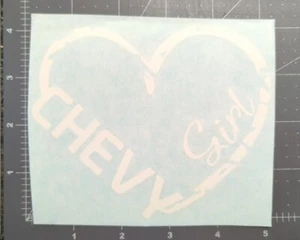 "Chevy Girl" Decal Sticker Fun Variety of Colors Chevrolet Car Truck Muscle - Picture 1 of 5