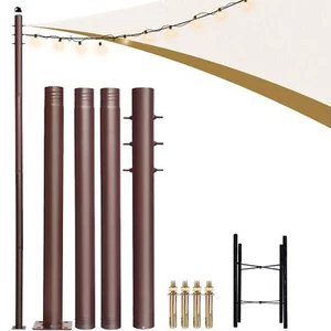 11.5ft Sun Shade Sail Poles,Sunshade Poles for Patio Garden,Ground,Deck,Heavy - Picture 1 of 8