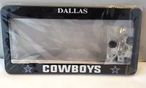 Dallas Cowboys Fútbol Metal Placa Marco Etiqueta Cubierta Novedad Negro - Imagen 1 de 6
