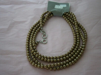 Conjunto de accesorios de boda para novia collar y pendientes perforados perlas de chocolate sintético Foto 1 de 4