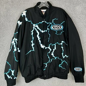 Vintage Championship NHRA Drag Racing SS Sports Service Medium Black Jacket - Picture 1 of 5