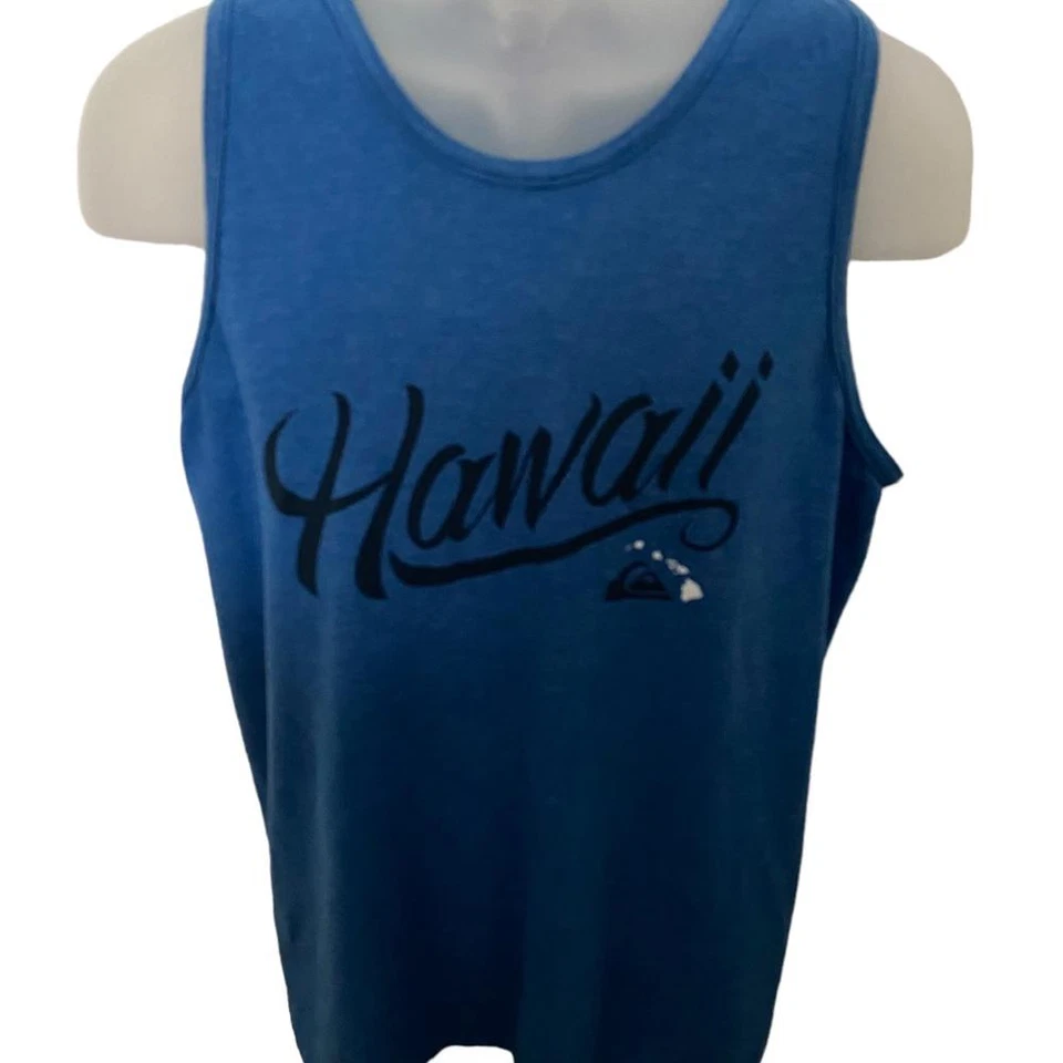 Camiseta sin mangas azul Hawaii QUIKSILVER Camisa Islas Hawaianas Hombres M Mediana Foto 1 de 4