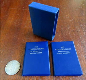 Battle of Concord American Revolution 1975 Miniature Leather 2 vol. boxed set - Picture 1 of 10