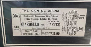 Ruben "Hurricane " Carter vs. Joey Giardello Boxing Ticket Complete Championship - Picture 1 of 3