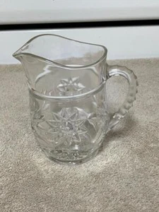 Jarra de jugo con pinta Anchor Hocking Star of David Prescut EAPC, 5 3/4" de alto 16 oz - Imagen 1 de 1