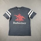 T-shirt Budweiser homme gris moyen logo Anheuser brousse imprimé graphique bière tee amusant