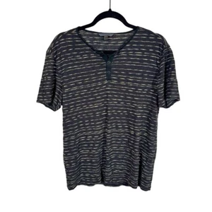 John Varvatos Collection 100% Linen Space Dye Short Sleeve Henley Medium $188 - Picture 1 of 7