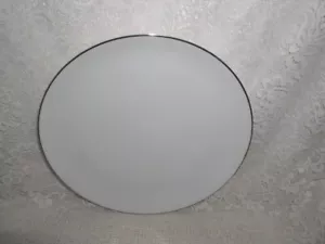 Johann Haviland White Silver Platinum Wedding Ring Dinner Plate - Picture 1 of 3