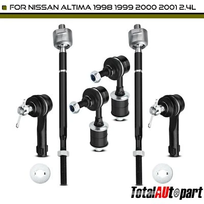 6x Kit de extremo de barra estabilizadora y barra de amarre para Nissan Altima 1998-2001 2,4 L delantero Foto 1 de 4