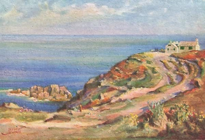 Postcard Land's End Cornwall Art England - Picture 1 of 2