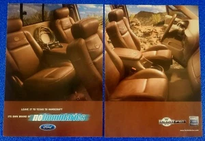 2002 FORD KING RANCH F150 SUPERCREW ORIGINAL 2 PAGE PRINT AD "BUILT FORD TOUGH" - Picture 1 of 1