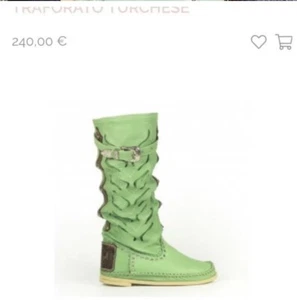 Hector Riccione Echt Kalbsleder Stiefel Seafoam Grün Nieten Italien 6 - Bild 1 von 4