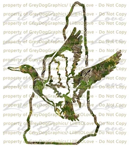 Nuevo Hampshire Pato Cazador Camuflaje Caza Vinilo Calcomanía Adhesivo Aves Acuáticas - Imagen 1 de 1