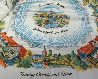 Shakespeare's Stratford-Upon-Avon England 26" Souvenir Scarf - Image 1 of 4