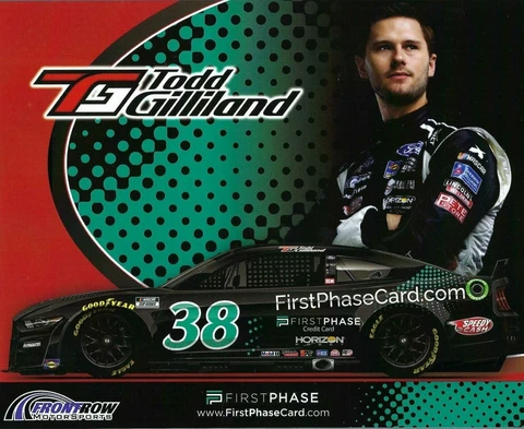 2022 TODD GILLILAND "FIRST PHASE CARD" #38 NASCAR CUP SERIES POSTCARD Cover