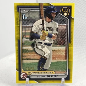 2024 Bowman #BP-101 Filippo Di Turi 1st /75 Yellow - Picture 1 of 6