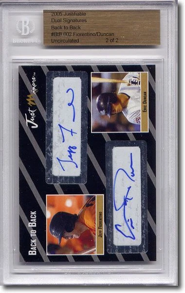 Jeff Fiorentino * Eric Duncan * Autograph Rookie Auto RC BGS 1/2 - Image 1 of 1