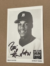 Brian Hunter Detroit Tigers Coca Cola 1997 Team Issued Signed 4x6 Photo